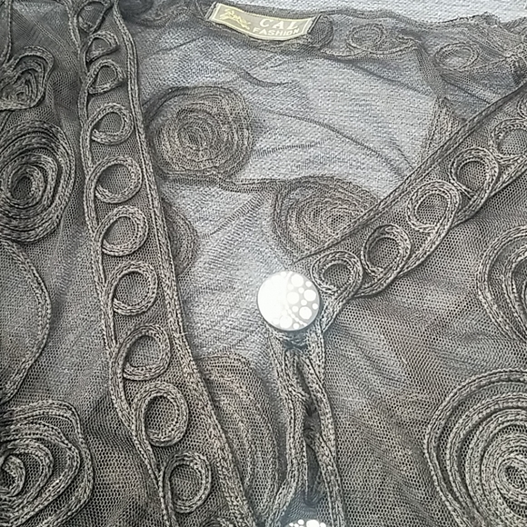 Cal Fashion sheer jacket with great embellishment - Picture 1 of 5